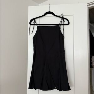 Zara black mini dress with bow straps
